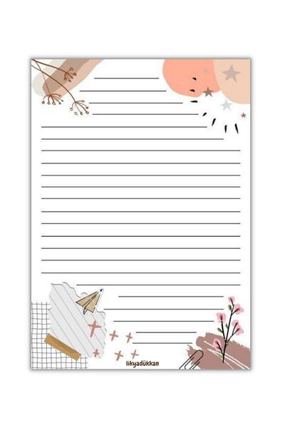 LikyaDükkan Bloc de note Memopad Pull Tear Dimensiune A5 50 de coli