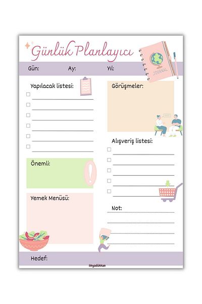 LikyaDükkan Bloc de note Memopad Pull Tear Dimensiune A4 50 de coli