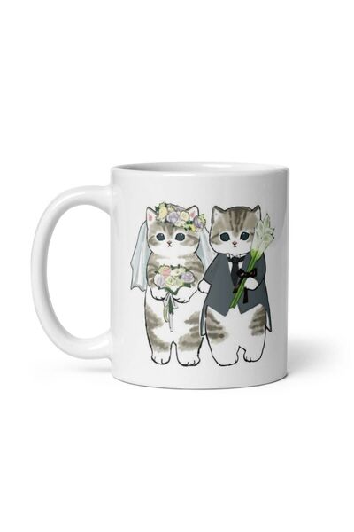 LikyaDükkan كوب زجاجي للقطط والعروس والعريس من فيدامات