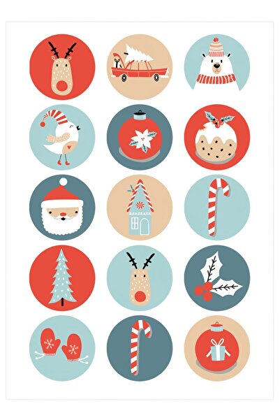 LikyaDükkan Autocolant autocolant de Crăciun cu design special de Anul Nou