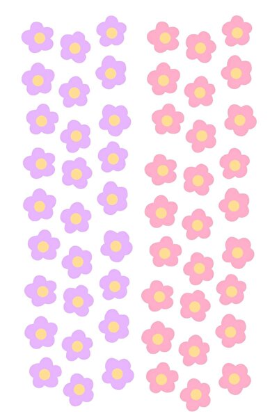 LikyaDükkan Αυτοκόλλητο με ειδικό σχέδιο με λουλούδια μαργαρίτας