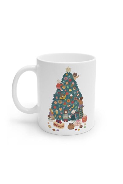 LikyaDükkan Noel Yılbaşı Ağacı New Year Tree Merry Christmas Kupa Bardak Mug