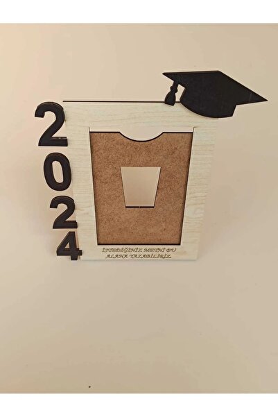AllFayLazer 25 Adet Karne Hediyesi Öğrenci Ahşap Çerçeve Toptan 2025 Kep Mezu...