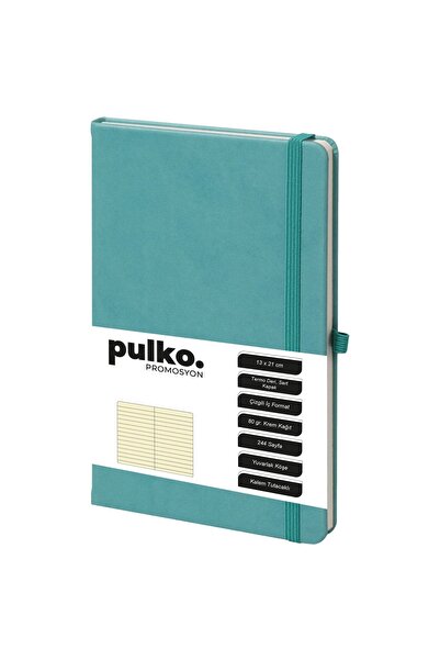 PULKO Promosyon Not Defteri, (13x21cm), Sert Kapak, 224 Sayfa, 80grkrem Kağıt...