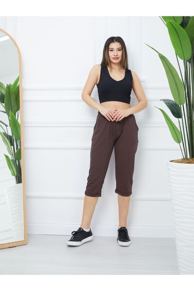 Banadamoda Kadın Desenli Penye Kapri