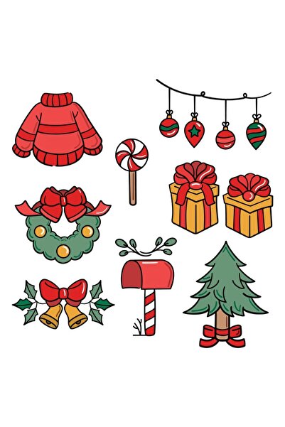 LikyaDükkan Специален дизайн за Нова година Коледен етикет стикер