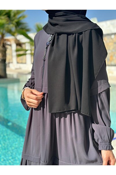ME & HA GİYİM Three Layers Ruffle Detailed Ferace
