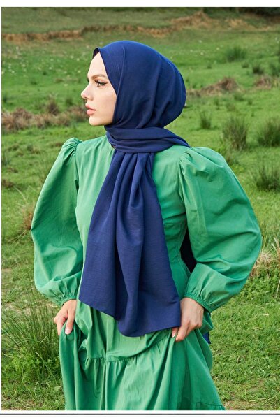 Mides scarf Βαμβακερό σάλι Cazz Navy Blue