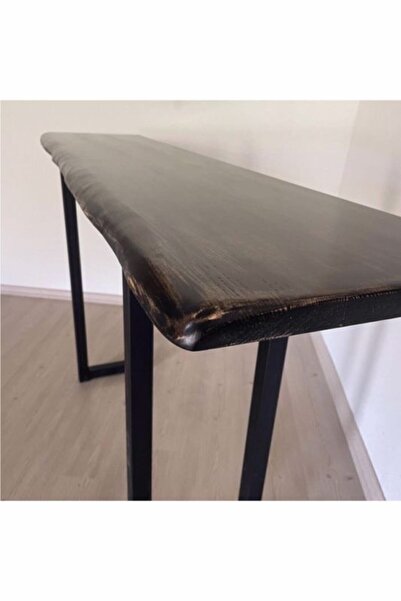 Asya Craft Asyacraft Doğal Ahşap Bar Masası - Rustik Bar Masası