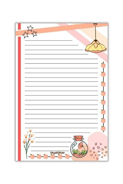 LikyaDükkan Blocnotes Memopad Pull Pick A6, dimensiune 50 de coli
