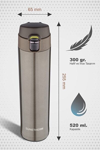 Lunetherm Sızdırmaz Çift Vakumlu Travel Mug Termos 520ml