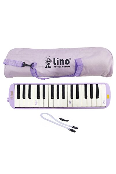 Erga Müzik Lino Pastel Mor Melodika 32 Tuşlu Bez Çantalı