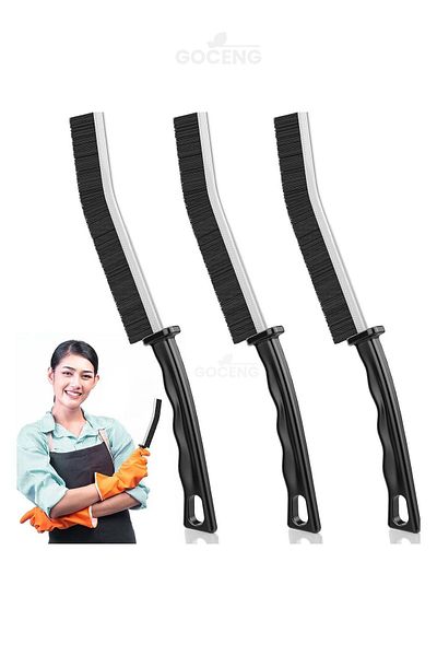 GOCENG Multi-Purpose Fine Cleaning Brush Grout Bathroom Kitchen Sink Detail Cleaning Brush 3 PCS