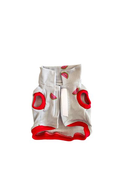 atelyu Dog Patterned Knitted Sleeveless Shirt