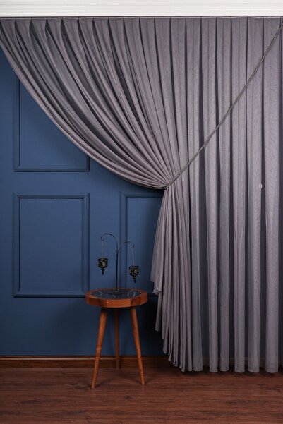 Perdelit Tül Fon Perde Dökümlü Ütü Istemez 1 Takım 2 Adet (kordon Hediyeli)