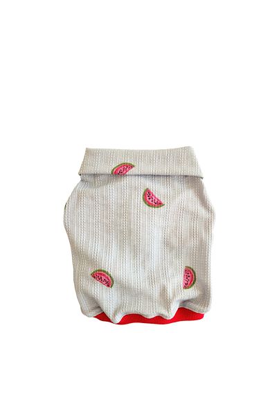 atelyu Dog Patterned Knitted Sleeveless Shirt