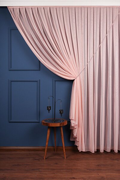 Perdelit Tül Fon Perde Dökümlü Ütü Istemez 1 Takım 2 Adet (kordon Hediyeli)