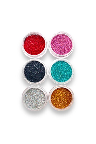 RNK BEAUTY Nail Art Süsleme Sedefli Sim Seti 6'lı Renkli