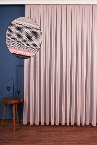 Perdelit Dökümlü Ütü Istemez Düz Tül Perde (1/3 Sık Pile)