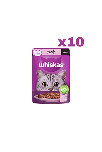 Whiskas Whıskas Somonlu Kedi Yaş Mama 10 Adet (1X85GR)