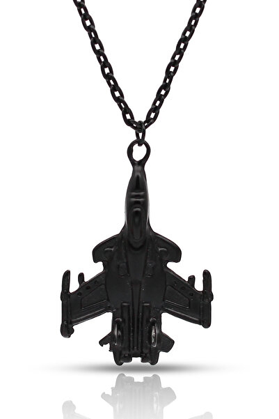 kolbi قلادة على شكل طائرة نفاثة - سلسلة كلاسيكية سوداء