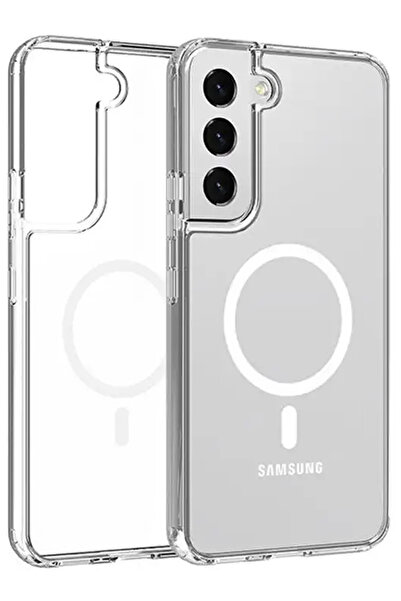 CEPSTOK Samsung Galaxy S22 Magsafe Uyumlu Şeffaf Telefon Kılıfı