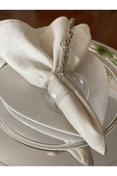 moz dekorasyon Glass Napkin Ring 4 Pieces Blown Glass Napkin Holder Handmade Napkin Holder