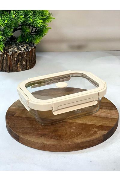 AROW 640 ml Ziplock Glass Storage Container