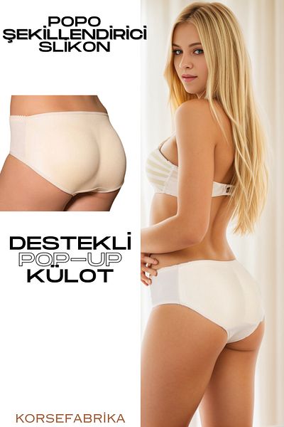 KORSEFABRİKA Umplutură de fund din silicon - Corset pentru chiloți pop-up pentru ridicare și ridicare