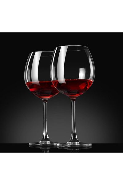 ODİ HOME 4 Red Wine Glasses - Crystal Red Wine Glass, 670 ml