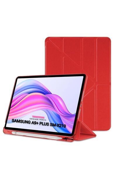 TEKNETSTORE Samsung Galaxy Tab A9 Plus 11 Inç Uyumlu Kılıf Kalem Bölmeli Arka...