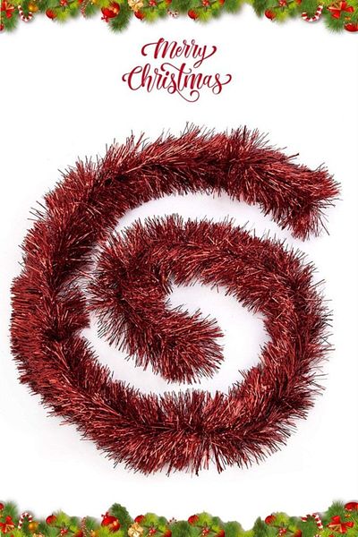 ALISVERİŞ ZAMANI New Year Birthday Party Celebration Ornament Neck Ornament Sim Red Color 2 Meters 1 Piece