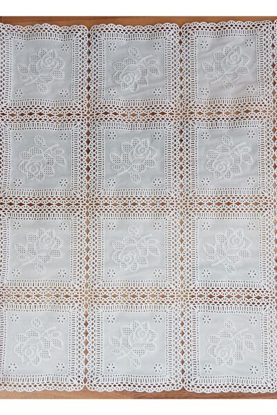 Style Dantel Pvc Raf -dolap-çekmece Örtüsü /eni: 50 Cm X 1 Mt Desen Çiçek 021