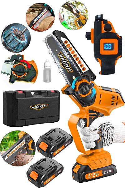 DOZZER Johny 999 Vf Dijital Şarj Göstergeli Karbon Motor Şarjlı Akülü Dal Kes...