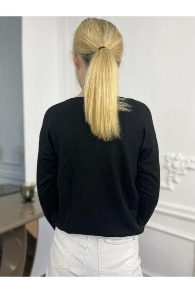 Bohemian Women's Pompom Detailed Cashmere Sweater