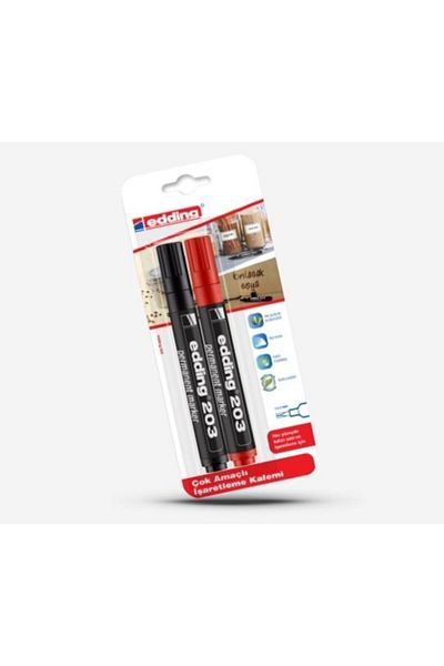 Edding 203 Model Black Red Marking Pen