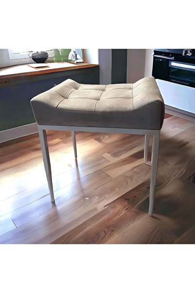 Hanedan Mobilya Donanımları Puf tabure (beyaz ayaklı)