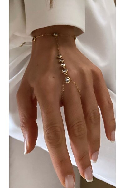 SU PERİSİ TAKI BİJUTERİ Çelik Gold Sıralı Zirkon Taşlı Şahmeran