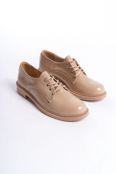 leonetta Γυναικεία Μπεζ λουστρίνι Loafer Casual Παπούτσια