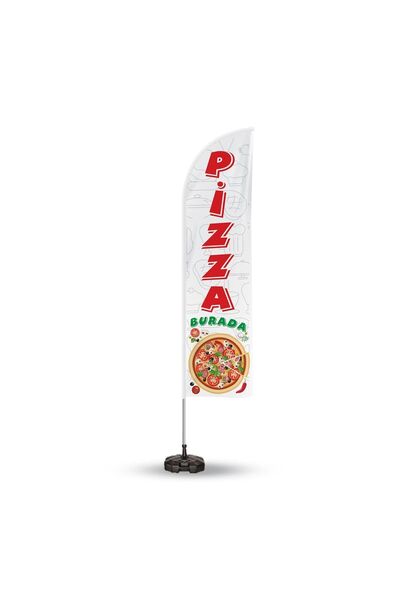 Reklamediyoruz Pizza Yelken Bayrak V1