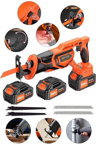 Genel Markalar 999 Vf Kömürsüz Motor 4 Bıçaklı 2x Akülü Şarjlı Tuğla Yutong E...