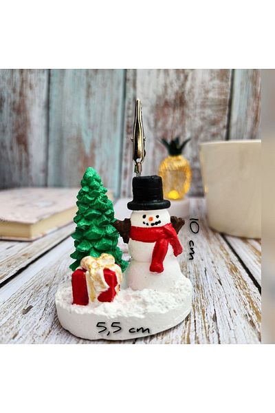 Rota Hediyelik Snowman Note Holder, Christmas Photo Holder, Pine Tree Note Holder, Christmas Gift