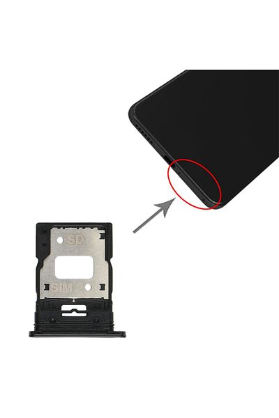 Ally Mobile Xiaomi Mi 11 Lite Compatible Sim Memory Card Cover Holder Black