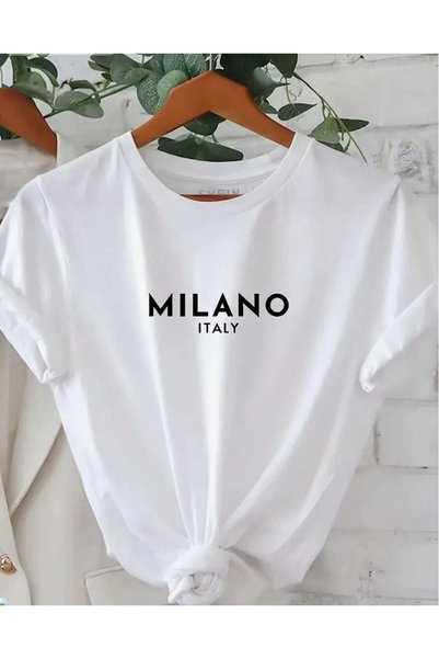 Generic Brand Unisex Oversize Milano Printed Cotton T-shirt