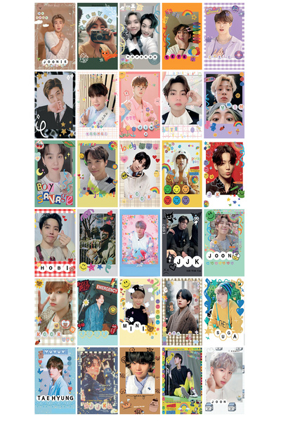 smartman Koreli Poster Seti 30'lu Duvar Posteri Seti Poster Kolaj Seti Oda Du...