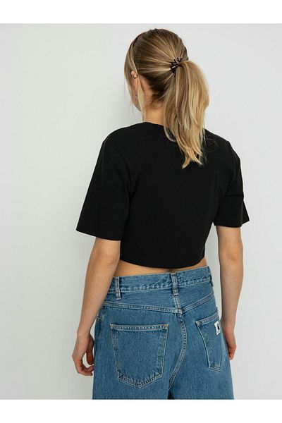 Vans Negru pentru femei Vans Forever Checker Crew Crop T-Shirt