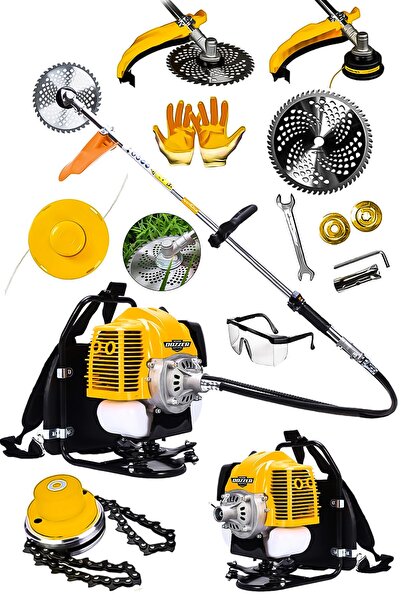 DOZZER Alman 2.4 Hp Benzinli Sırt Tipi Ot Çalı Çim Biçme Kesme Tırpan Makines...