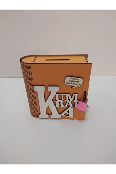 Ahşap Aksesuar Ahşap Kitap Görünümlü Dekoratif Kumbara