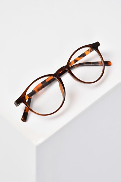 PETİTO Gama Turna Kahve Leopar Unisex Şeffaf Mavi Işık Koruyucu Ekran Gözlüğü (49-21-145 Hafif)