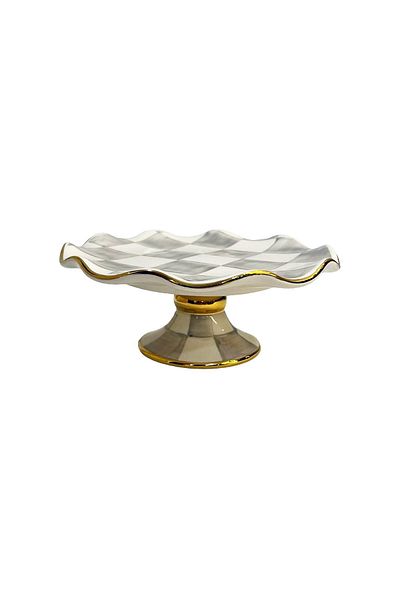 ARTER Home Checkered Gray 18cm Macaron Bowl & Turkish Delight Bowl